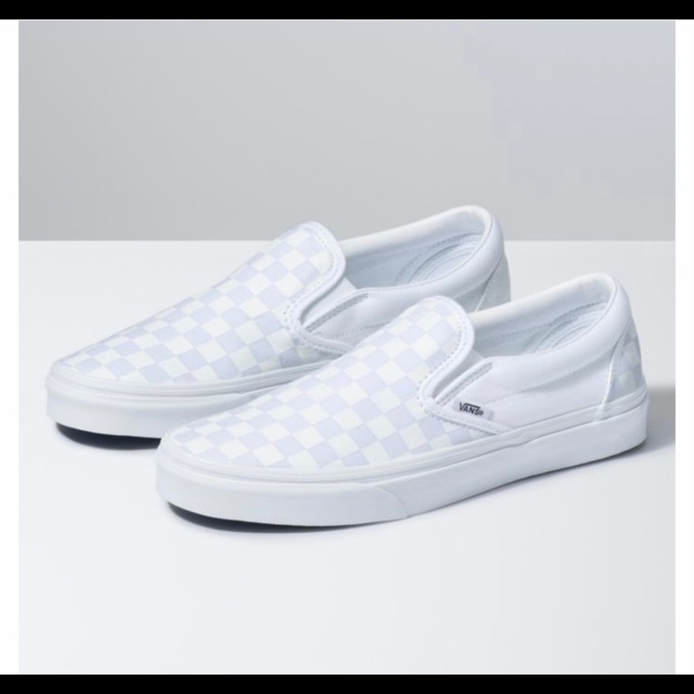 Vans white checkered